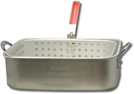 15 Qt Rectangular Fry Pan and Basket