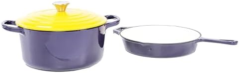 3 Piece Enamel Cast Iron Cookware Set