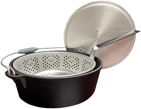6 Qt Cast Iron Dutch Oven with Basket
