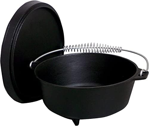 8 Qt Cast Iron Dutch Oven with Coal Lid