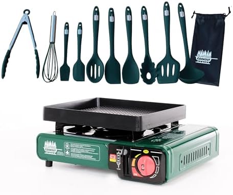 Butane Stove with Griddle and Utensils