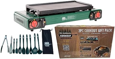 Double Butane Stove with Griddle Set